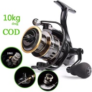 HE500-HE7000 spinning Fishing reel CNC metal handle 5.2:1 10kg powerful salted water iron