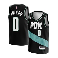 Damian Lillard Portland Trail Blazers PDX Jersey #0 BLACK CITY 2022-23 Swingman Basketball NBA Shirt