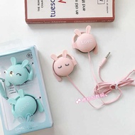 wired earpiece type c earpiece Cute Headset Wired Hanging Ear Style Girls Children Round Hole typec 