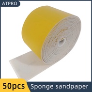 ATPRO 50pc Sponge Square Sandpaper Abrasive Sponge Grain P400-P800 Sanding Sponge Block Pad Abrasive