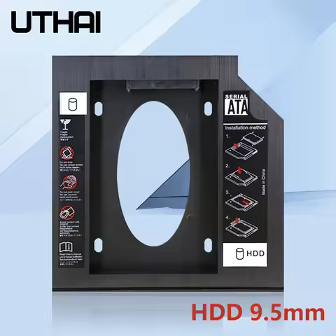 DM DW95 HDD Caddy 9.5mm Plastic Optibay SATA 3.0 Hard Disk Drive Box Enclosure DVD Adapter 2.5 SSD 2