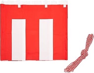 KH007-07IN Red and White Curtain Height 27.6 inches (70 cm) x Length 49.2 inches (1260 cm) (7 Rooms)