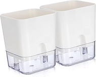Levemolo Flower Pots Automatic Watering 2 Pack Self Watering Planter Cotton Wick System Plastic for