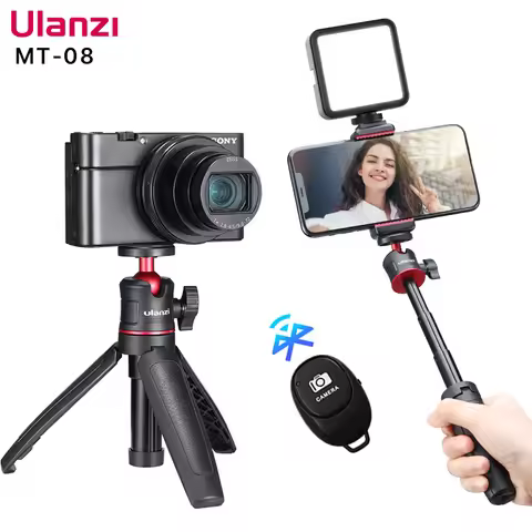 Ulanzi MT-08 Foldable Tripod for Phone Mini Portable Selfie Stick1/4''Screw Ballhead Universal For C