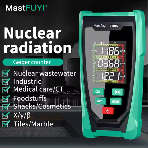 MASTFUYI FY8825 Geiger Counter Nuclear Radiation Detector X-ray Beta Gamma Detector Geiger Counter D