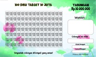 Celengan Target XL Jumbo Besar Buka Tutup Permanen Custom Sticker Stiker Tabungan Calengan Celangan