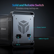 Yottamaster 4 Bay 5 Bay Raid RGB กล่องใส่ฮาร์ดไดรฟ์ 2.5" 3.5" SATA HDD SSD รองรับความจุ 90TB 8 โหมด