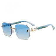 Retro Sunglasses Men Fashion Rimless Shades Ladies Frameless Eyeglasses
