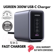 UGREEN 300W USB C Charger Nexode 5 Ports GaN III PD 3.1 Laptop Charging Station 140W Fast Charger Bl