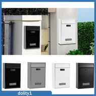 [Dolity1] Wall Mount Mailbox Keyless Mailbox with Lock Security Metal Mailbox Iron Frame Weatherproo