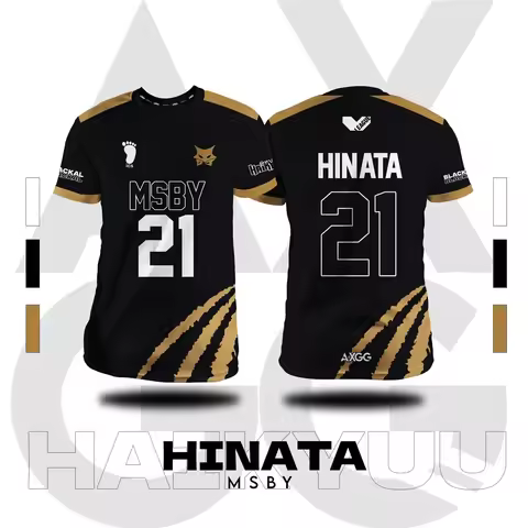 Men Tees Anime Haikyuu Cosplay Costume MSBY Black Jackal Volleyball Club Hinata Shoyo Kiyoomi Sakusa