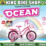 Sepeda Anak Perempuan Bnb Ocean Ukuran 12 16 18 Inch Keranjang