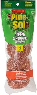 Pine-Sol Heavy-Duty Copper Scrubbers | Premium Scrub Sponges for Cast Iron, Stainless Steel, Oven Ra