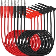 DIANN 8pcs Banana Plug to Test Hook Clips Test Lead Cable Line Wire 4mm Banana Plug for Multi-Meter 