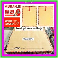 1 Pak Amplop Coklat Lamaran Kerja/Amplop Coklat Tali 1 Pak Isi 50 Pcs