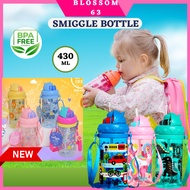 430ml Smiggle Bottle Water Bottle Kids With Straw Drinking Bottles Botol Air Budak BPA FREE School Tumbler