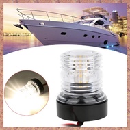 (QCMY) 12-24V White LED Navigation Lamp 360 Degree All-Round Light Sailing Signal Lamp for Yacht Boa
