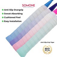 Grip Raket Badminton Anti Slip Serap Peluh Tebal Pembalut Racket Overgrip Tape Badminton Grip Tape