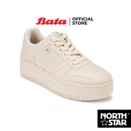 Bata บาจา North Star รองเท้าผ้าใบสนีคเกอร์แบบผูกเชือก สำหรับผู้หญิง รุ่น MAYO สีเบจ รหัส 5208152 สีข