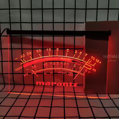 Marantz Peak VU dB LED Neon Sign Home Decor with Vintage Plaques and Posters for Room Office Farmhou
