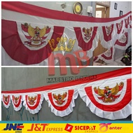 Vintage garuda background flag 8 meters 10 waves