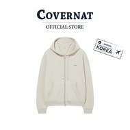 COVERNAT Hoodie Small Logo Waffle Hooded Zip-Up Beige (70051SWFHDU_S6BEXX)
