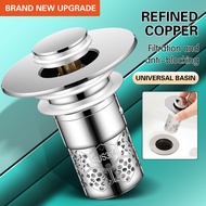 NEW Universal Washbasin Drain Filter Bounce Drain Filter Stainless Steel Washbasin Sink Filter Bathr