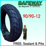 SAFEWAY TIRE 10" & 12", TUBELESS (FREE SEALANT & PITO) For Burgman, Gravis, Avenis, Fazzio, etc.