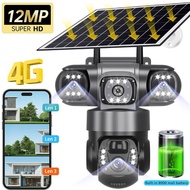 V380 Pro Three Lens Three Screen Solar Camera Outdoor 4G Home Waterproof Surveillance scctv camera