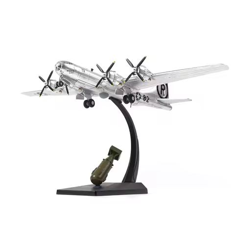 NUOTIE 1/144 B-29 Superfortress Enola Gay Classic Bomber Diecast Model with Stand (Silverplate) for 