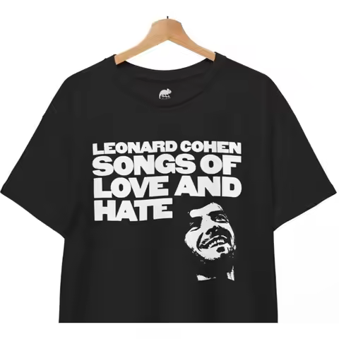 Leonard Cohen Songs Of Love And Hate T-Shirt, Music Rock N' Roll Punk Unisex Tee
