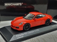 1/43 minichamps Porsche 911 Carrera 4 GTS (2017)  orange diecast 1:43