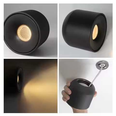 Aisilan LED Downlight Surface Mounted cylinder Ceiling Light for Living Room Kitchen Bedroom AC90-26