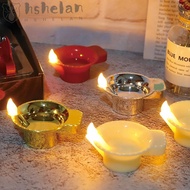 HSHELAN 12Pcs Diya LED Light, Diwali Floating on Water Candle Lamp, Waterproof Glowing Decor Electric Tea Light Deepavali Festival Decoration