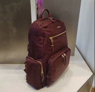 TUMI酒紅色雙肩包籃球傘符合前置緩衝隔層+主隔層15.6吋筆記型電腦  43×30.5×14cm