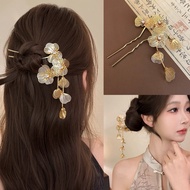(GOOD) Lovely Yellow Apricot Tassel Hair Brooch, Ao Dai Bridal Hair Accessory