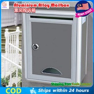 Metal Aluminium Mailbox Mail Letter Post Newspaper Suggestion Box with Outdoor Security Locking Wall