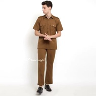 SETELAN BAJU KERJA PNS PRIA | SERAGAM KERJA PEMDA GURU | SERAGAM ASN COWOK CELANA ROK TOYOBO
