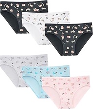 Girls Cotton Briefs Multipack - Soft and Comfortable Underpants, Kids Underwear for 2-12 Years (Pack