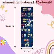 แผ่นกระโดดเด็ก ฝึกนับเลข1-10 นับผลไม้ เกมส์กระโดด นับเลขเด็ก ของเล่นเสริมพัฒนาการ 3 ขวบ ของเล่นเด็ก 
