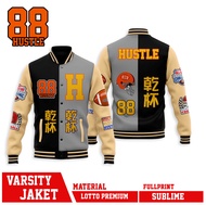 VARSITY JAKET Baseball Pria Wanita MLB  JAKET HUSTLE 88 BASEBALL TEAM- JACKET VARSITY MLB - HOODIE J