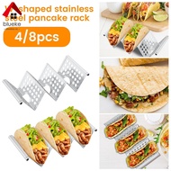 4/8Pcs Taco Holder Stainless Steel Taco Holder Stand Taco Rack Holds Up to 3 Tacos Grill Oven and Di