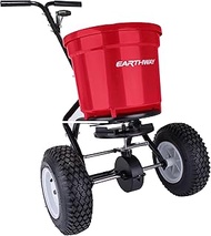 Earthway 2150 50 LB (22 KG) Commercial Broadcast Fertilizer Spreader. Red, Heavy-Duty Walk-Behind Pu