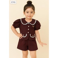 D4 GIRLS' SHORTS SET ELI C743