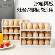 3 Layers Refrigerator Eggs Storage 30 Grids Eggs Dispensers Egg Storage Box Creative Flip Multi-Laye