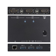 2*1 Dual Monitor HDMI-Compatible KVM Switch 4K 60Hz 2-Port USB KVM Switch