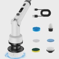 6 in 1 Retractable ปรับมุมแปรงหมุนสําหรับทําความสะอาดห้องครัวห้องน้ําหน้าต่างห้องน้ําทําความสะอาดแบบ