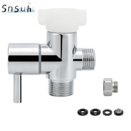 SNSUH Bidet T Adapter, Durable Shut- Valve 3-Way T Valve, Premium Chrome  Solid Brass Brass T Adapte