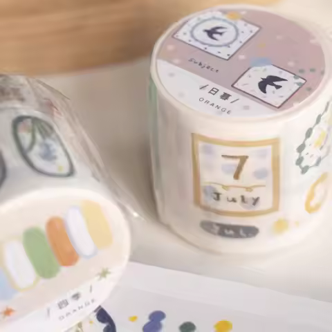6m Orange Studio Four Season Dairy Special Oil Washi Tapes Craft Supplies DIY Scrapbooking Card Maki