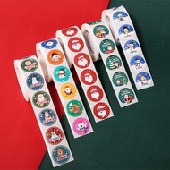 [SG] 🎅 🎄500 pcs 1inch Christmas Round Stickers Self-Adhesive Merry Christmas Gift Tags Sealing Labels Sticker ⛄ 🎁